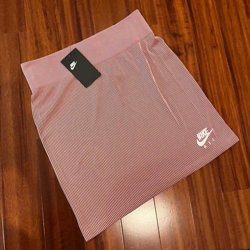 Nike Athletic Skirt Mini Air Rib Stripe Tight Fit Active Bodycon Stretch New M
